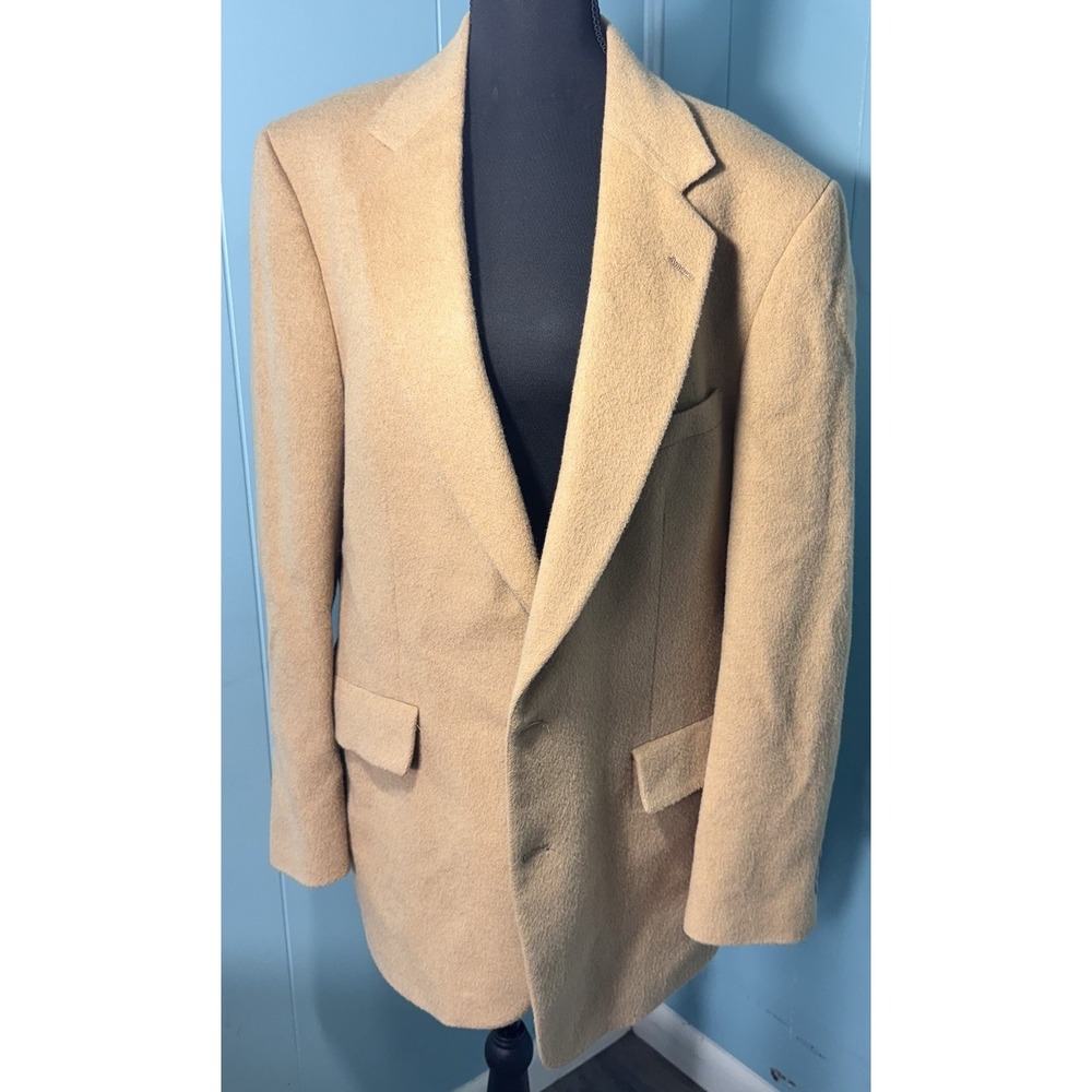 Vintage Embassy Square by Richman Brothers 100% Camel-Hair Blazer Tan